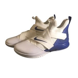 Nike Lebron White And Blue Size 18